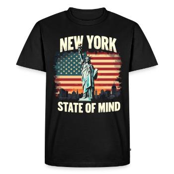 New York State of Mind Statue of Liberty Nyc - Men's Premium Organic T-Shirt - black - Front - Nico (187cm)