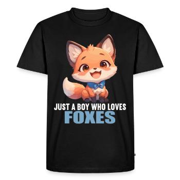 Renards Renard - T-shirt Premium bio Homme - noir - Devant - Nico (187cm)