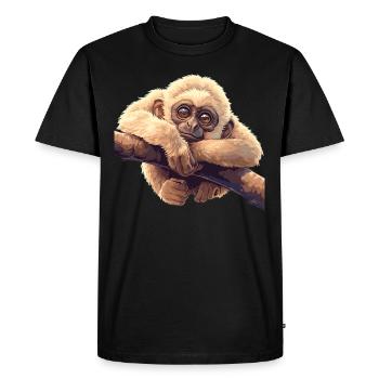 Gibbons Gibbon - Men's Premium Organic T-Shirt - black - Front - Nico (187cm)