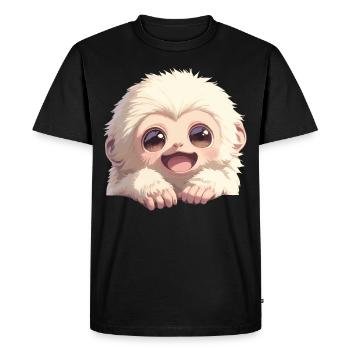 Gibbons Gibbon - Men's Premium Organic T-Shirt - black - Front - Nico (187cm)