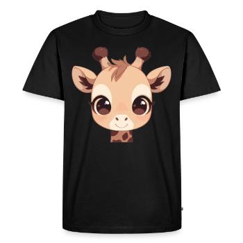 Girafes Girafe - T-shirt Premium bio Homme - noir - Devant - Nico (187cm)