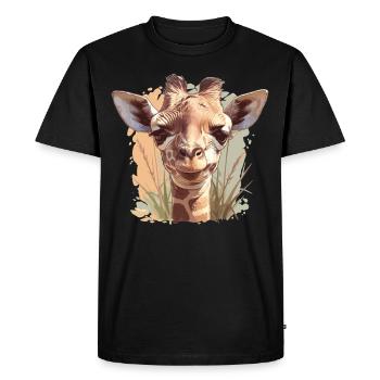 Girafes Girafe - T-shirt Premium bio Homme - noir - Devant - Nico (187cm)