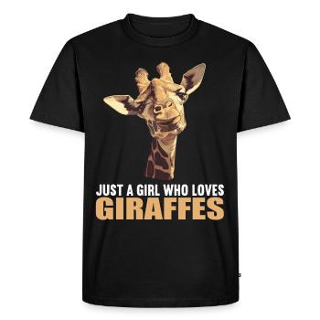 Girafes Girafe - T-shirt Premium bio Homme - noir - Devant - Nico (187cm)