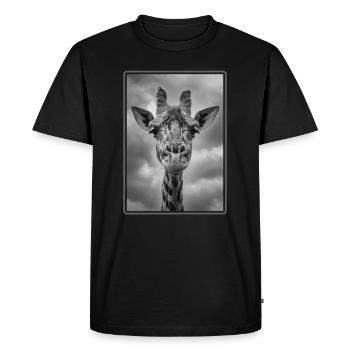 Girafes Girafe - T-shirt Premium bio Homme - noir - Devant - Nico (187cm)