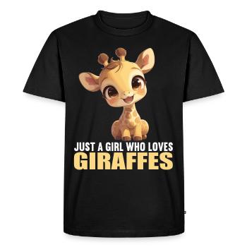Girafes Girafe - T-shirt Premium bio Homme - noir - Devant - Nico (187cm)