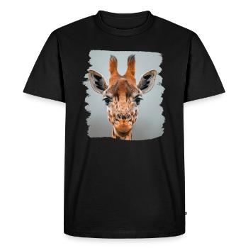 Girafes Girafe - T-shirt Premium bio Homme - noir - Devant - Nico (187cm)