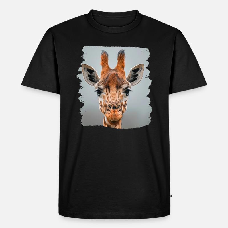 Giraffen Giraffe - Männer Premium Bio T-Shirt - Schwarz