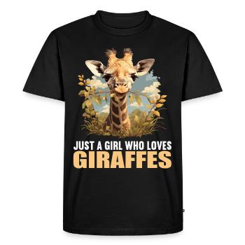 Girafes Girafe - T-shirt Premium bio Homme - noir - Devant - Nico (187cm)