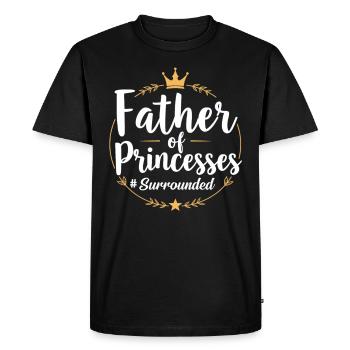 Father of Princesses Proud Girl Dad Father - Men's Premium Organic T-Shirt - black - Front - Nico (187cm)