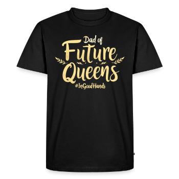Papa des futures reines #Ingoodhands fille Papa - T-shirt Premium bio Homme - noir - Devant - Nico (187cm)