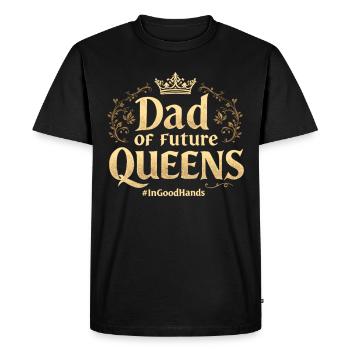 Papa des futures reines #Ingoodhands fille Papa - T-shirt Premium bio Homme - noir - Devant - Nico (187cm)