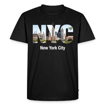 NYC New York – New York City Skyline New York - Men's Premium Organic T-Shirt - black - Front - Nico (187cm)