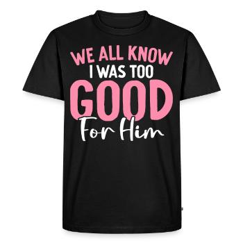 Funny divorce divorce party celebration was too good - Men's Premium Organic T-Shirt - black - Front - Nico (187cm)