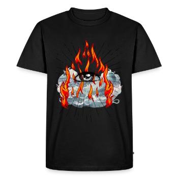 Dieu, Feu, Eau, Mer, Spirituel, Jésus - T-shirt Premium bio Homme - noir - Devant - Nico (187cm)