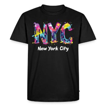 NYC New York – New York City Skyline New York - Men's Premium Organic T-Shirt - black - Front - Nico (187cm)
