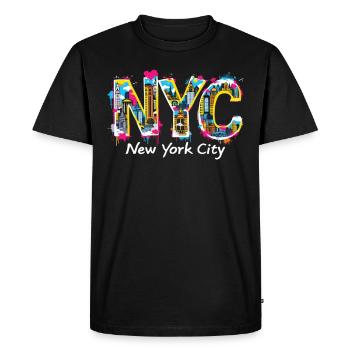 NYC New York – New York City Skyline New York - Men's Premium Organic T-Shirt - black - Front - Nico (187cm)