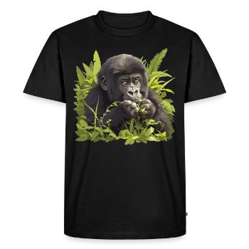 Gorilles Gorilles - T-shirt Premium bio Homme - noir - Devant - Nico (187cm)