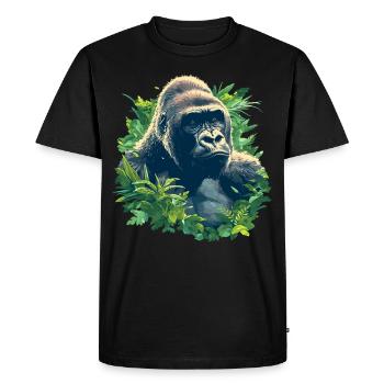 Gorilles Gorilles - T-shirt Premium bio Homme - noir - Devant - Nico (187cm)