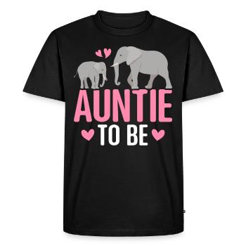 Tante en devenir amante des éléphants tante de douche de bébé - T-shirt Premium bio Homme - noir - Devant - Nico (187cm)