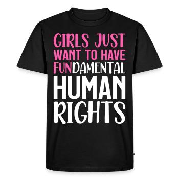 Féministes libérales Filles Humain fondamental - T-shirt Premium bio Homme - noir - Devant - Nico (187cm)