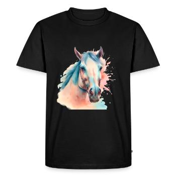 Horse Horses Horse Head - Men's Premium Organic T-Shirt - black - Front - Nico (187cm)