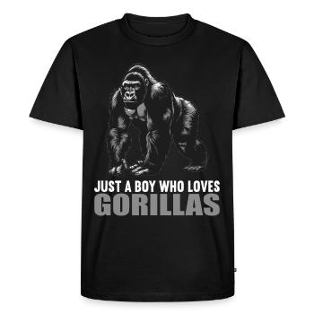 Gorilles Gorilles - T-shirt Premium bio Homme - noir - Devant - Nico (187cm)