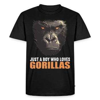 Gorilles Gorilles - T-shirt Premium bio Homme - noir - Devant - Nico (187cm)