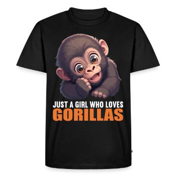 Gorilles Gorilles - T-shirt Premium bio Homme - noir - Devant - Nico (187cm)