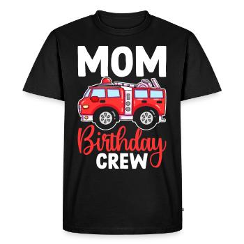Firefighter Firefighter Mom Birthday Crew - Men's Premium Organic T-Shirt - black - Front - Nico (187cm)