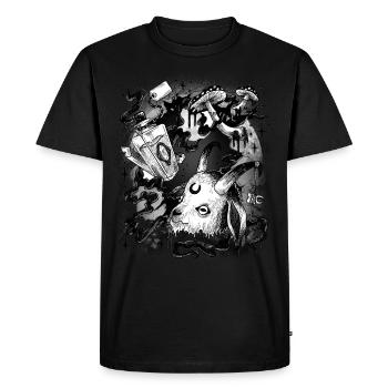 Halloween Ritual Horror Midnight Satan Voodoo - Men's Premium Organic T-Shirt - black - Front - Nico (187cm)
