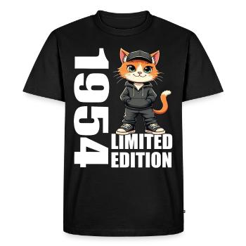 Edition Limitée 1954 Anniversaire Né 1954 - T-shirt Premium bio Homme - noir - Devant - Nico (187cm)
