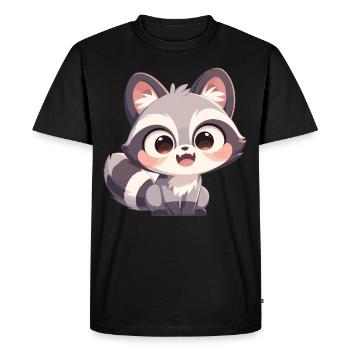 Ratons laveurs Raton laveur - T-shirt Premium bio Homme - noir - Devant - Nico (187cm)