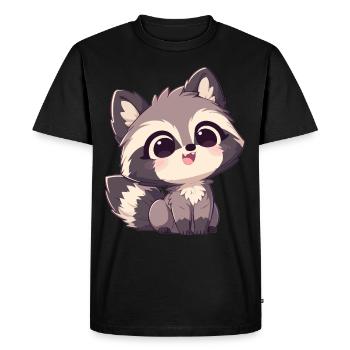 Ratons laveurs Raton laveur - T-shirt Premium bio Homme - noir - Devant - Nico (187cm)
