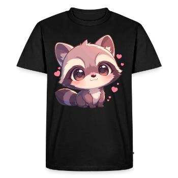 Ratons laveurs Raton laveur - T-shirt Premium bio Homme - noir - Devant - Nico (187cm)