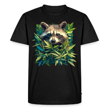 Ratons laveurs Raton laveur - T-shirt Premium bio Homme - noir - Devant - Nico (187cm)