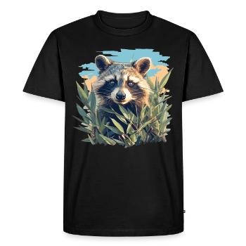 Ratons laveurs Raton laveur - T-shirt Premium bio Homme - noir - Devant - Nico (187cm)