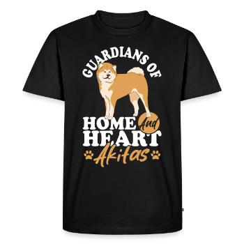 Akita Berger Vintage Cadeau Maman Chien Maman - T-shirt Premium bio Homme - noir - Devant - Nico (187cm)
