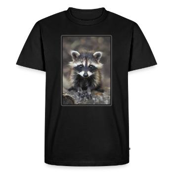 Ratons laveurs Raton laveur - T-shirt Premium bio Homme - noir - Devant - Nico (187cm)