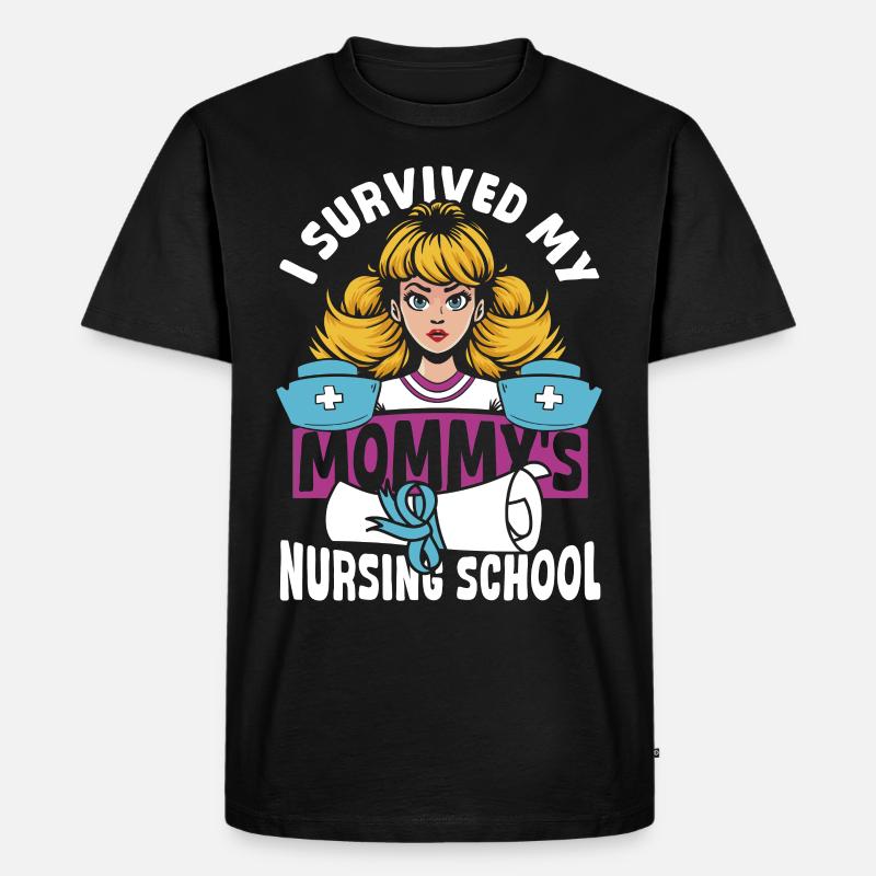 Abschluss Krankenschwester Krankenpflege Mutter - Männer Premium Bio T-Shirt - Schwarz
