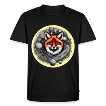 Renard Renards Planète Planète - T-shirt Premium bio Homme - noir - Devant - Nico (187cm)
