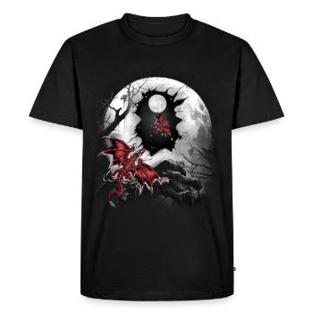 Dragon Dragon Créature mythique Fable Conte de fées - T-shirt Premium bio Homme - noir - Devant - Nico (187cm)