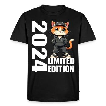 Edition Limitée 2024 Anniversaire 2024 Naissance - T-shirt Premium bio Homme - noir - Devant - Nico (187cm)