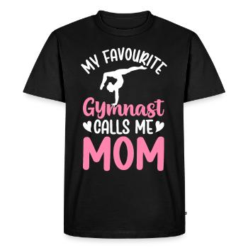 Ma gymnaste préférée m’appelle maman - T-shirt Premium bio Homme - noir - Devant - Nico (187cm)