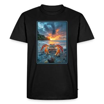 Crabe Crabe - T-shirt Premium bio Homme - noir - Devant - Nico (187cm)
