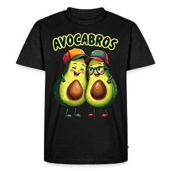 Frères, amis, copains, jumeaux, AVOCABROS - T-shirt Premium bio Homme - noir - Devant - Nico (187cm)