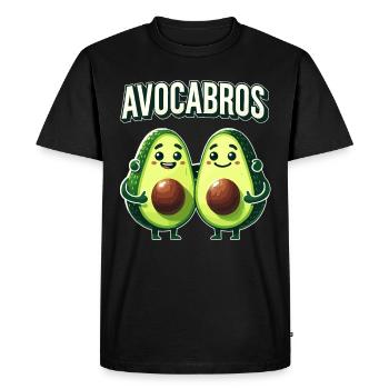 Frères, amis, copains, jumeaux, AVOCABROS - T-shirt Premium bio Homme - noir - Devant - Nico (187cm)