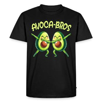Frères, amis, copains, jumeaux, AVOCABROS - T-shirt Premium bio Homme - noir - Devant - Nico (187cm)