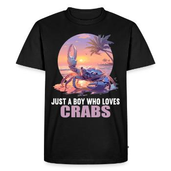 Crabe Crabe - T-shirt Premium bio Homme - noir - Devant - Nico (187cm)