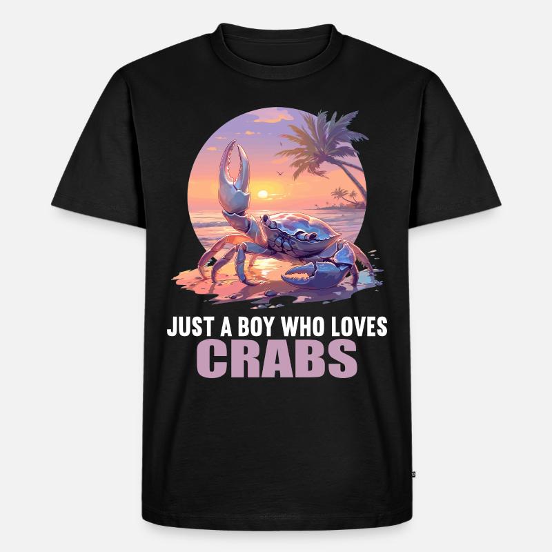 Krabbe Krabben - Männer Premium Bio T-Shirt - Schwarz