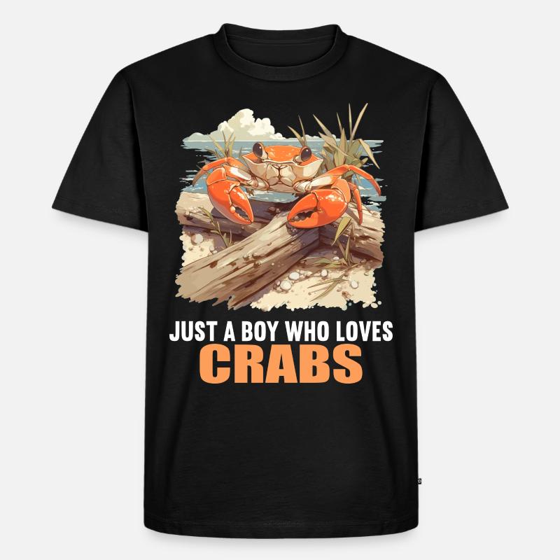 Krabbe Krabben - Männer Premium Bio T-Shirt - Schwarz